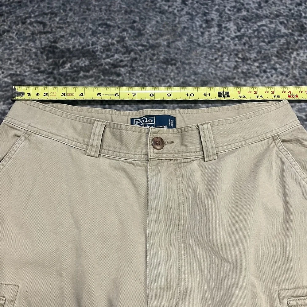 Polo Ralph Lauren Cargo Shorts Mens 31 Beige Utility Tactical Hiking Preppy
